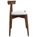 Stalwart Dining Side Chair in Dark Walnut White