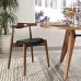 Stalwart Dining Side Chair in Dark Walnut Black