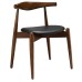 Stalwart Dining Side Chair in Dark Walnut Black