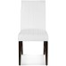 Motivate Channel Tufted Upholstered Faux Leather Dining Chair Set of 2 in White