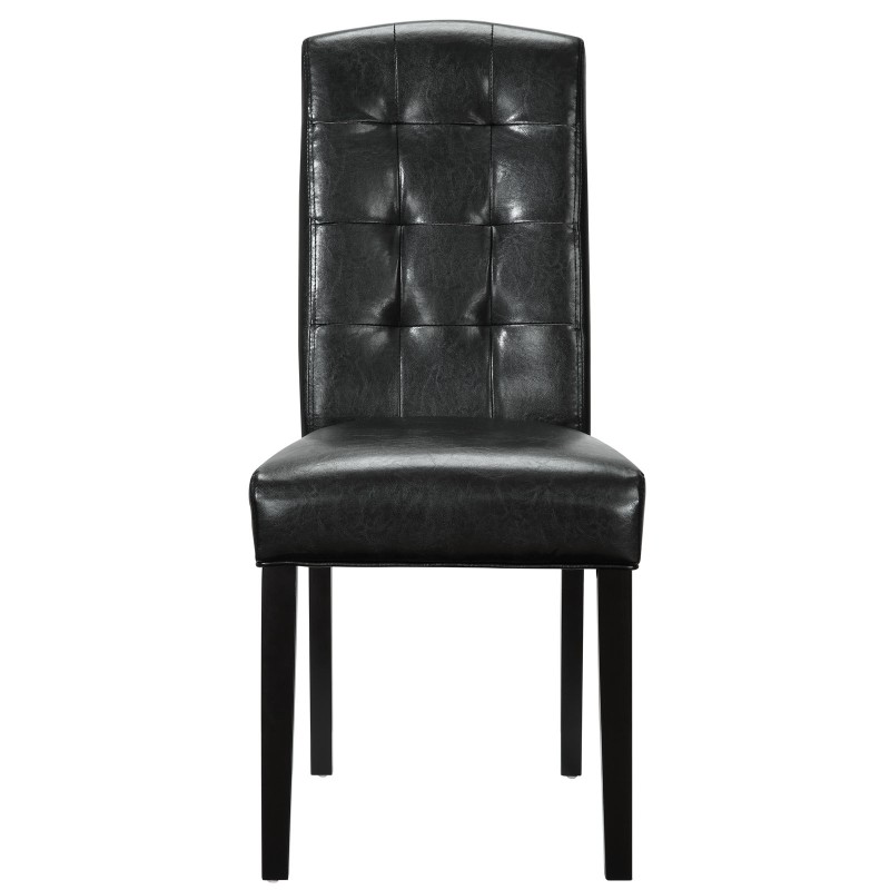 Perdure Dining Vinyl Side Chair in Black