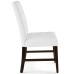 Promulgate Biscuit Tufted Upholstered Faux Leather Dining Side Chair Set of 2 in White