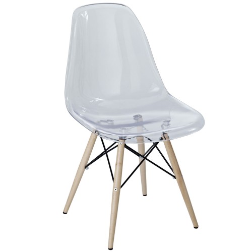 Pyramid Dining Side Chair in Clear