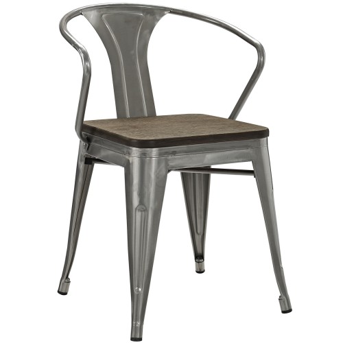 Promenade Bamboo Dining Chair in Gunmetal