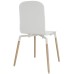 Stack Dining Wood Side Chair in White