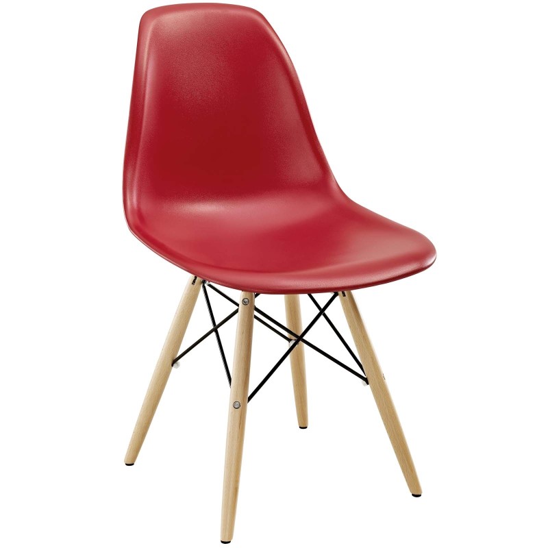 Pyramid Dining Side Chair in Red