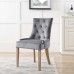 Pose Performance Velvet Dining Chair in Gray