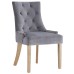 Pose Performance Velvet Dining Chair in Gray