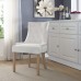 Pose Performance Velvet Dining Chair in Ivory