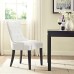 Regent Tufted Faux Leather Dining Chair in White