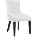 Regent Tufted Faux Leather Dining Chair in White