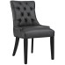 Regent Tufted Faux Leather Dining Chair in Black