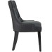 Regent Tufted Faux Leather Dining Chair in Black