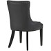 Regent Tufted Faux Leather Dining Chair in Black