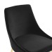 Viscount Performance Velvet Dining Chairs - Set of 2 in Gold Black