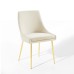 Viscount Performance Velvet Dining Chairs - Set of 2 in Gold Ivory