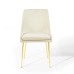 Viscount Performance Velvet Dining Chairs - Set of 2 in Gold Ivory