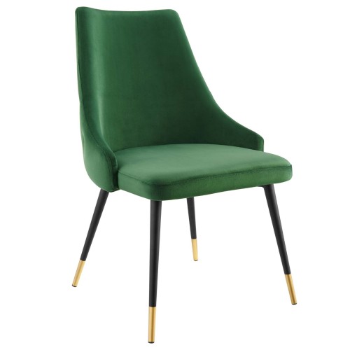 Adorn Tufted Performance Velvet Dining Side Chair in Emerald