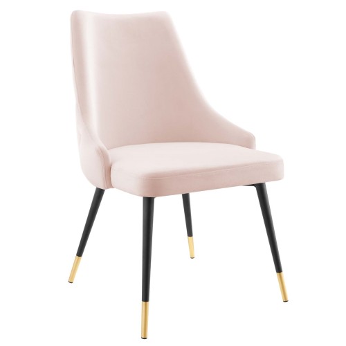 Adorn Tufted Performance Velvet Dining Side Chair in Pink