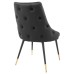 Adorn Tufted Performance Velvet Dining Side Chair in Black