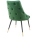 Adorn Tufted Performance Velvet Dining Side Chair in Emerald