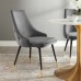 Adorn Tufted Performance Velvet Dining Side Chair in Gray