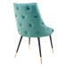 Adorn Tufted Performance Velvet Dining Side Chair in Teal