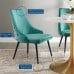 Adorn Tufted Performance Velvet Dining Side Chair in Teal