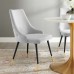 Adorn Tufted Performance Velvet Dining Side Chair in Light Gray