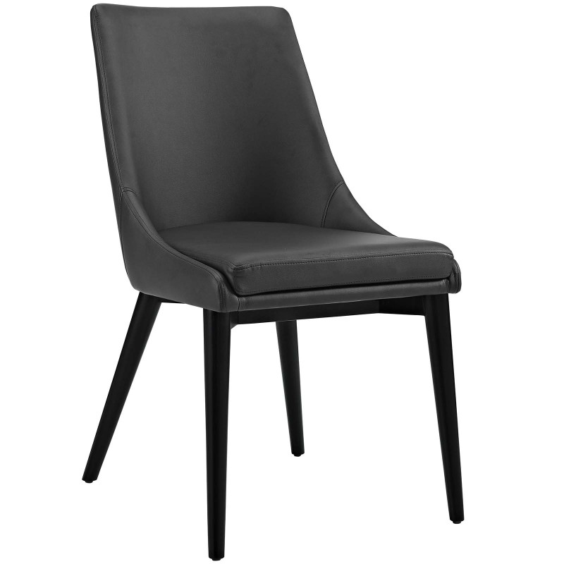 Viscount Vinyl Dining Chair in Black