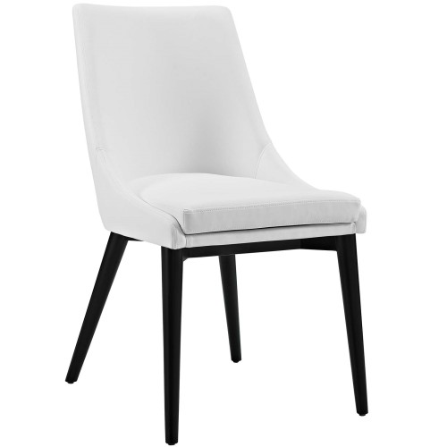 Viscount Vinyl Dining Chair in White