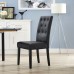 Confer Dining Vinyl Side Chair in Black