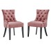 Regent Tufted Performance Velvet Dining Side Chairs - Set of 2 in Dusty Rose