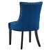 Regent Tufted Performance Velvet Dining Side Chairs - Set of 2 in Navy