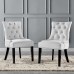 Regent Tufted Performance Velvet Dining Side Chairs - Set of 2 in White