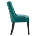 Regent Tufted Performance Velvet Dining Side Chairs - Set of 2 in Teal