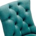 Regent Tufted Performance Velvet Dining Side Chairs - Set of 2 in Teal