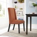 Baron Fabric Dining Chair in Orange