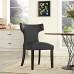 Curve Vinyl Dining Chair in Black