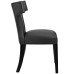 Curve Vinyl Dining Chair in Black