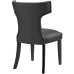 Curve Vinyl Dining Chair in Black