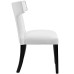 Curve Vinyl Dining Chair in White