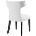 Curve Vinyl Dining Chair in White