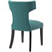 Curve Fabric Dining Chair in Teal