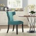 Curve Fabric Dining Chair in Teal