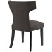 Curve Fabric Dining Chair in Brown