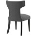 Curve Fabric Dining Chair in Gray