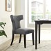 Curve Fabric Dining Chair in Gray