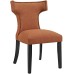 Curve Fabric Dining Chair in Orange