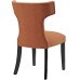 Curve Fabric Dining Chair in Orange